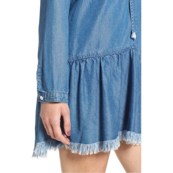 Rails Mel Drop Waist Chambray Mini Dress Capsule Country Holiday Festival M - Picture 4 of 11